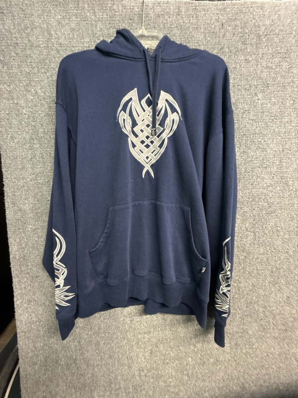 Sapphire Lounge Navy Blue Tribal Graphic Hoodie Size XL